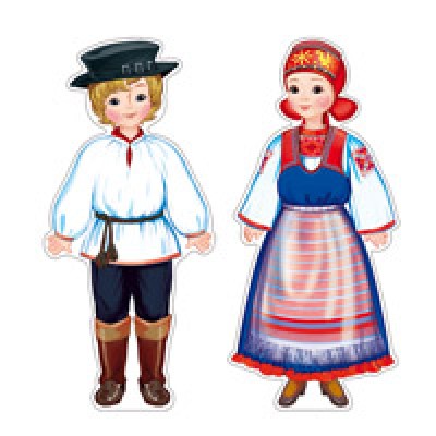 Плакат  Народы России. Карелы, 2 шт 240х200 мм