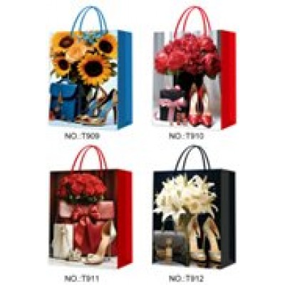 Пакет Бумажный Цветы 260х320х100 мм