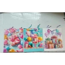 Пакет Бумажный плотный с фольгой Поздравительный 260х320х100 мм