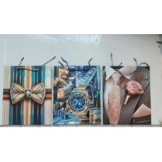 Пакет Бумажный плотный с фольгой Мужской 180х230х10 мм