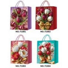 Пакет Бумажный Тюльпаны 32х44х11 см