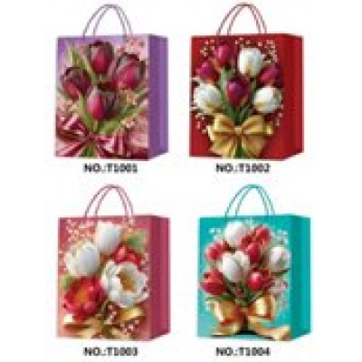 Пакет Бумажный Тюльпаны 32х44х11 см