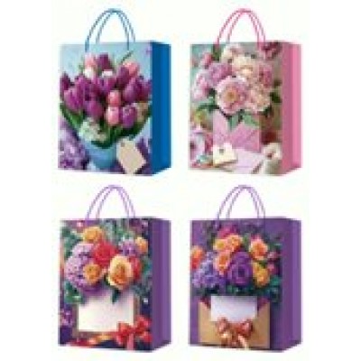 Пакет Бумажный Цветы 32х44х11 см