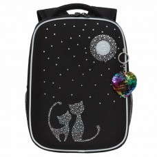 Рюкзак школьный  черный,облегченный,1 отд.,26*13*37см.0,791кг. Grizzly