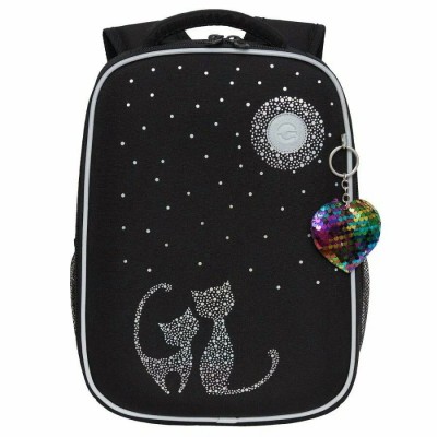 Рюкзак школьный  черный,облегченный,1 отд.,26*13*37см.0,791кг. Grizzly