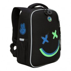 Рюкзак школьный  черный - салатовый,1 отд.вес 0,857,26*37*16см. Grizzly