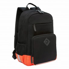 Рюкзак школьный  черный - коричневый,с карманом для ноутбука 13