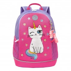 Рюкзак школьный  (фиолетовый - фуксия). с карманом для ноутбука 13 жесткой спинкой.12л.вес 562г. Grizzly