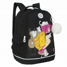 Рюкзак школьный  чёрный,с карманом для ноутбука 13