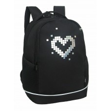 Рюкзак школьный  чёрный - золотой,с карманом для ноутбука 13