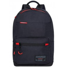 Рюкзак школьный  черный.28х41х18 см, полиэстер, черный.1отд.анат.спинка Grizzly