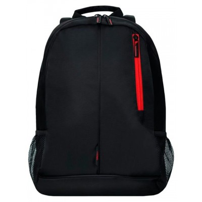 Рюкзак школьный  32х45х13 см, полиэстер, черо-красный Grizzly