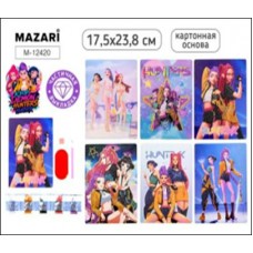 Для творчества Алмазная мозаика  K-POP, картонная основа 17.5х23.8 см, частичная выкладка, ассорти Mazari