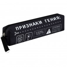 Пенал -тубус  ФРАЗЫ С ХАРАКТЕРОМ, 20х4х4.5 см, микрофибра на ПВХ-основе, сублимационная печать, Феникс
