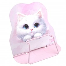 Подставка для книг металлическая БЕЛЫЙ КОТ , 17x16.5x15,5 см, окрашенный чёрный металл Феникс