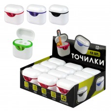 Точилка пластик 2 отверстия НЕОН, ассорти, полистирол, полипропилен Феникс