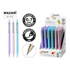 Карандаш механический 0,7 мм Edul , HB, корпус круглый металлический Mazari