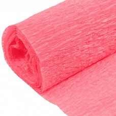 Бумага для творчества гофрированная  80г/м2, 50*200см. коралловая Darvish