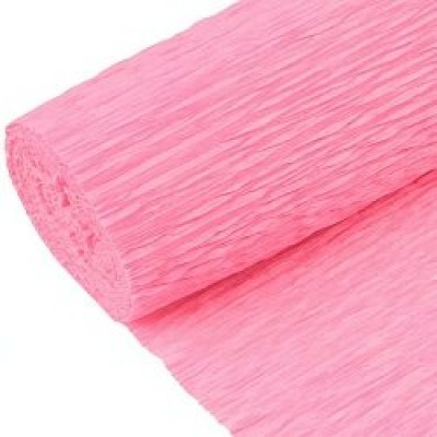 Бумага для творчества гофрированная  80г/м2, 50*200см. светло-розовая Darvish