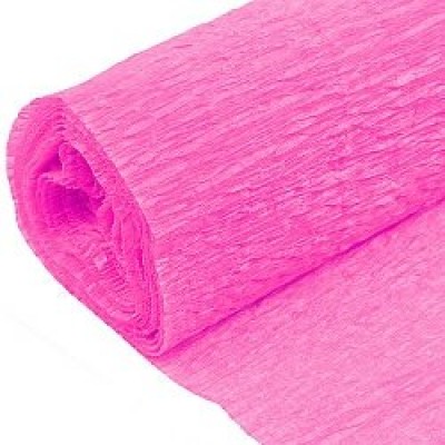 Бумага для творчества гофрированная  80г/м2, 50*200см. фуксия Darvish