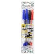 Ручка шариковая синяя Набор 4шт. Corvina 51 Classic Flowpack АССОРТИ 1мм. Италия