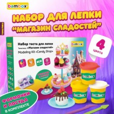 Тесто для лепки 4цв. (пластилин ) НАБОР 