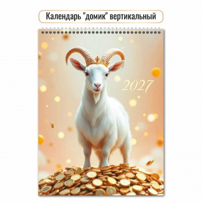 Календарь Домик вертикальный перекидной символ года 2027 г 100х140 мм