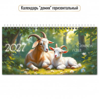 Календарь Домик горизонтальный перекидной символ года  2027 г 220х115 мм