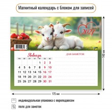 Календарь На магните с блоком для записей символ года  2027 г 200х150 мм