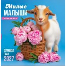 Календарь  На скрепке Символ года (фото). Милые малыши 2027 г 230х235 мм