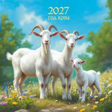 Календарь  на скрепке с курсором  символ года 2027 г 230х230 мм