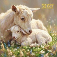 Календарь  на скрепке с курсором символ года 2027 г 230х230 мм