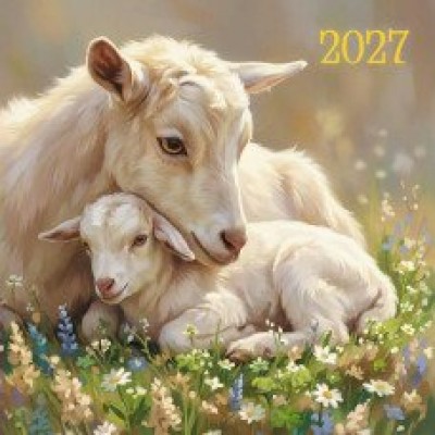 Календарь  на скрепке с курсором символ года 2027 г 230х230 мм