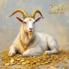 Календарь  на скрепке с курсором  символ года 2027 г 230х230 мм