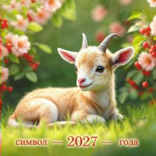Календарь  на скрепке с курсором символ года 2027 г 230х230 мм