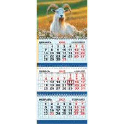 Календарь Квартальный Символ года. Летняя гармония (фото) 2027 г 295х730 мм