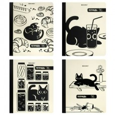 Тетрадь 96 листов клетка сшивка А5 , обложка картон,