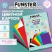Картон цветной 8л. 8цв. А4, немелованный, кросс-серия