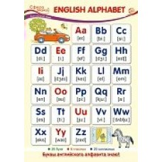 Плакат-мини  ENGLISH ALPHABET (анлийский алфавит) 210х297 мм
