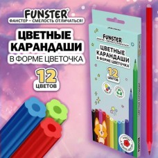 Карандаши 12цв.   фигурный корпус в форме цветочка FUNSTER (ФАНСТЕР)