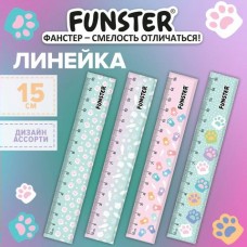 Линейка 15см пластик кросс-серия 