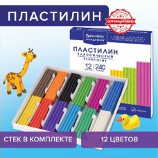 Пластилин 12цв.  классический