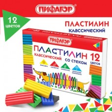 Пластилин 12цв.  классический 