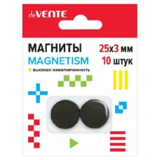 Магнит для доски  10шт. 25x3мм. черные deVente