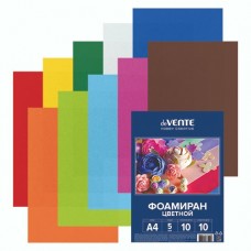 Для творчества Фоамиран декоративный А4 ,10л. 10цв. 5мм. ассорти deVente