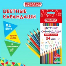 Карандаши 24 цв. пластик ЭКО