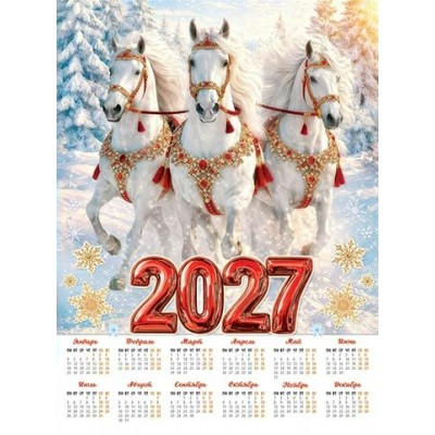 Календарь Тройка 2027 г 446х602 мм