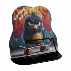 Подставка для книг металлическая ОПАСНЫЙ ПТЕНЕЦ ,17x16.5x15,5 см, окрашенный чёрный металл, Феникс