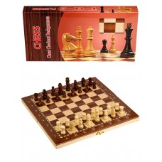 Игра 3 в 1 (нарды, шашки, шахматы) (34х17х3.5 см) фигуры-дерево