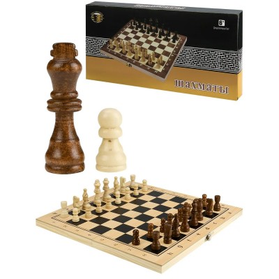  Шахматы деревянные (34х17х3.5 см), фигуры дерево, в коробке (Арт. AN02588)